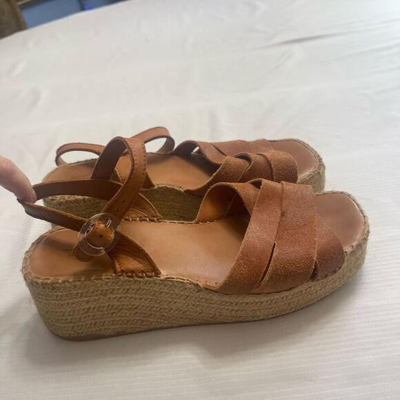 Anthropologie Shoes - Naguisa Anthropologie Brown Platform Espadrille Wedge Sandals Shoes Size 38 US 8